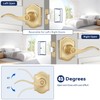Bonpoly 4 Pack Brass Door Knobs, Interior Privacy Door Knob