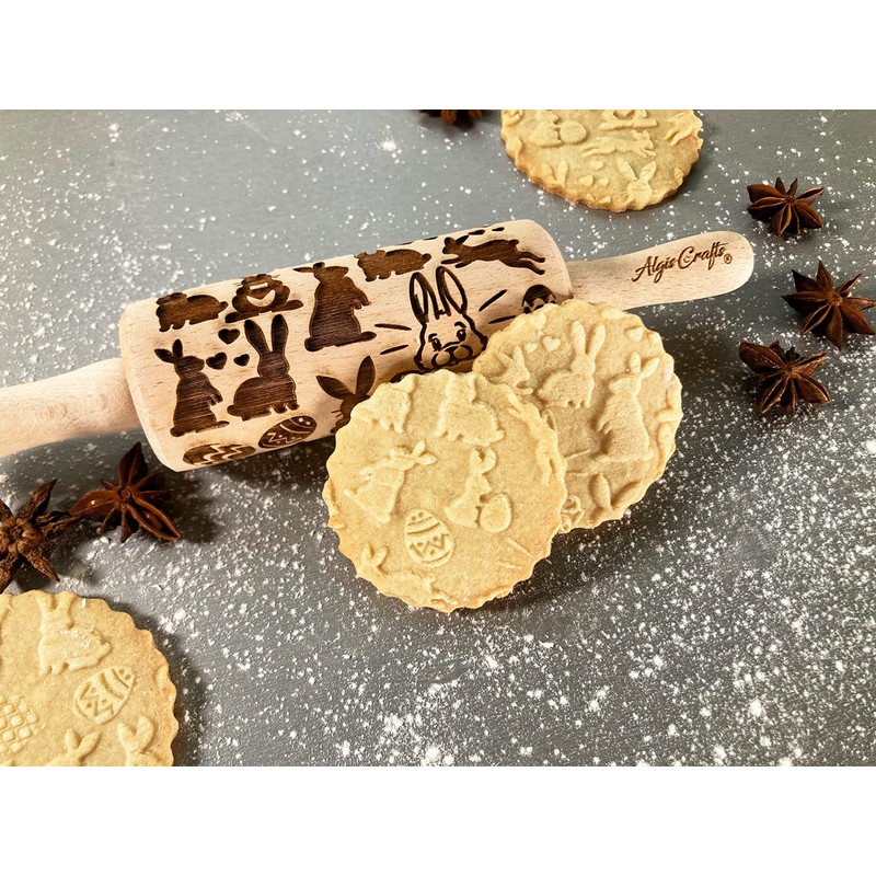 Easter Set of 3 Children's Rolling Pins for Homemade Pastries