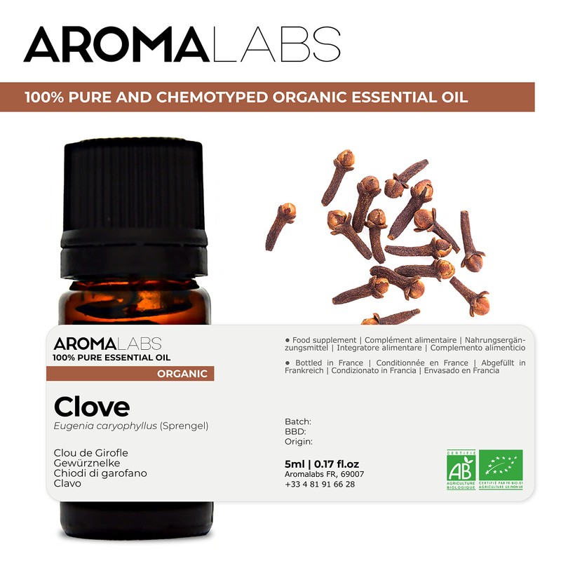BIO - Clove Essential Oil - 5mL - 100% Pure,