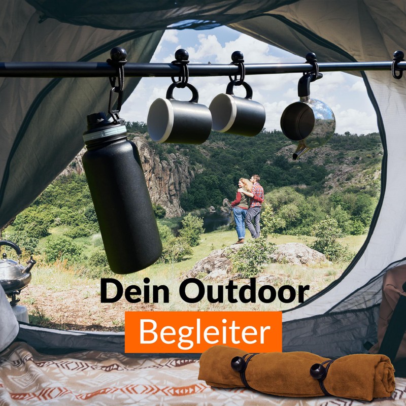 50 Bungees with Ball in Black, Expander Attachment for Tarpaulins,