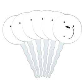 We Bare Bears Ice Bear Cupcake Picks Toppers Decoration Set of 6