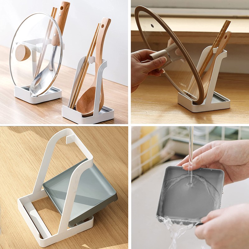 HOGAWAY Ladle Stand, Pot Lid Stand, Kitchen Tool Stand, Chopping