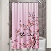 LIVETTY Pink Bird Floral Shower Curtain 90cm × 180cm Mould