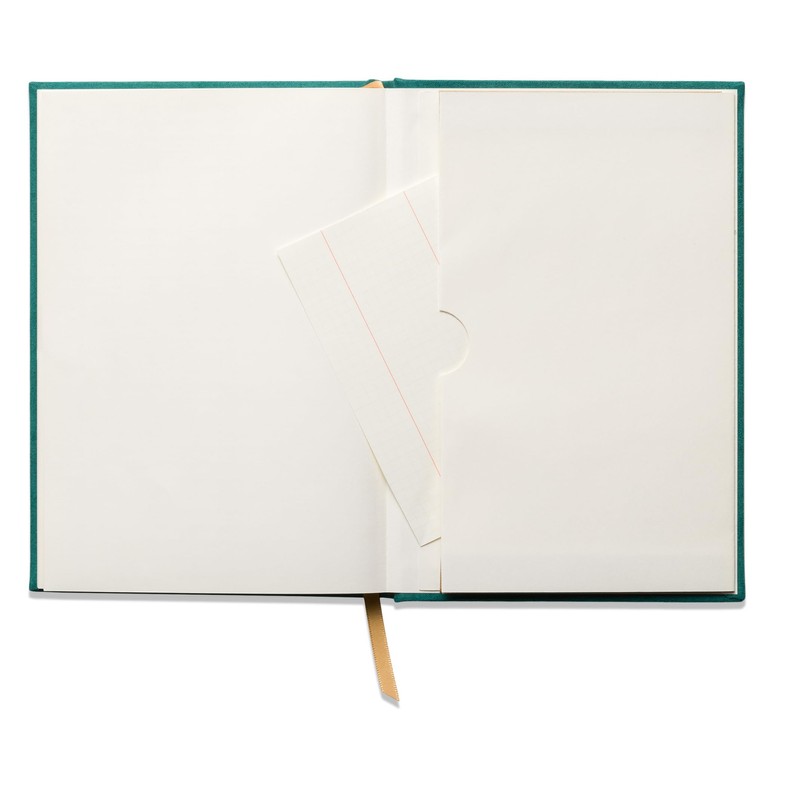 DesignWorks Ink Suede Journal Notebook with 160 Lined Pages, Ribbon