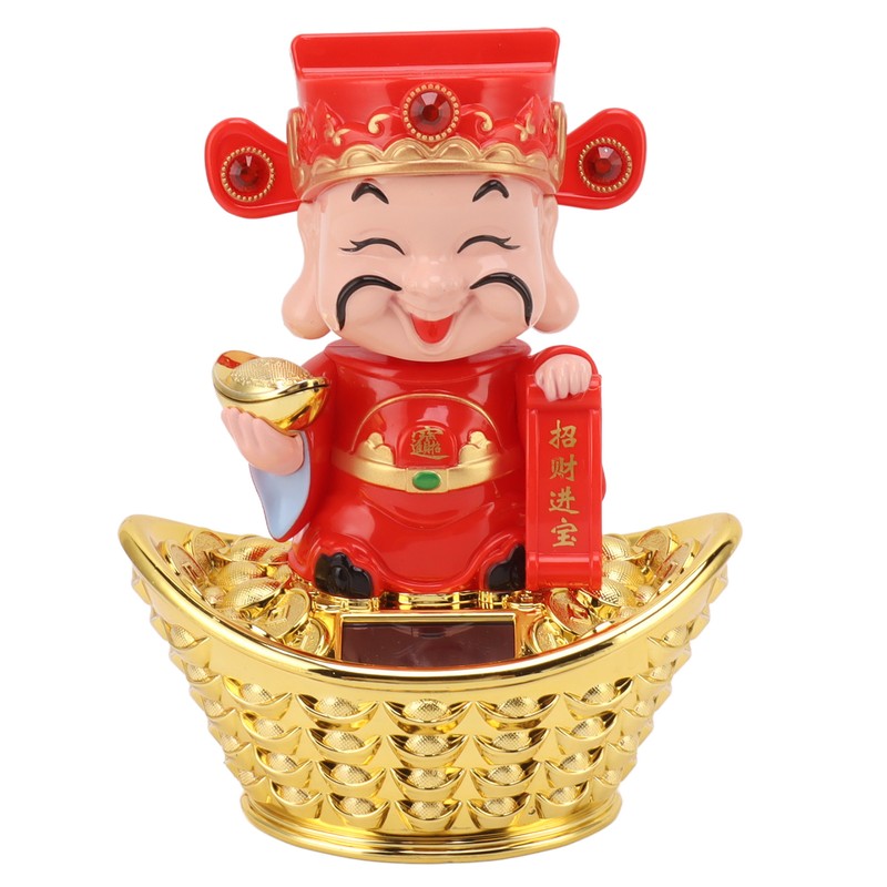 God of Wealth Statue Sunlight Power Vivid Delicate Nodding God
