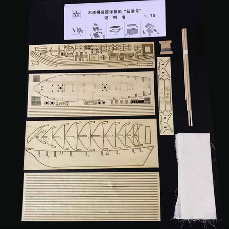 HAPYLY Scale DIY Hobby Wooden Ship Science Equipmen Assembly Model