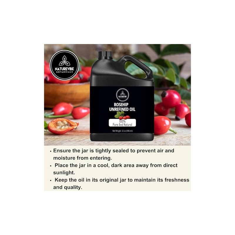 Aceite de rosa mosqueta sin refinar (32 oz)