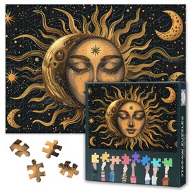Jigsaw Puzzles for Adults 1000 Pieces, Alchemy of Celestial Harmony - Vintage Astrological Art 1000 Piece Puzzle, Difficult Impossible, 19.5 x 27.5 Inch