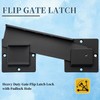 9-Inch Heavy Duty Flip Gate Latch with 4 Padlock Holes