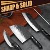 Golden Bird Butcher Knife Set - 4pcs Hand Forged Meat