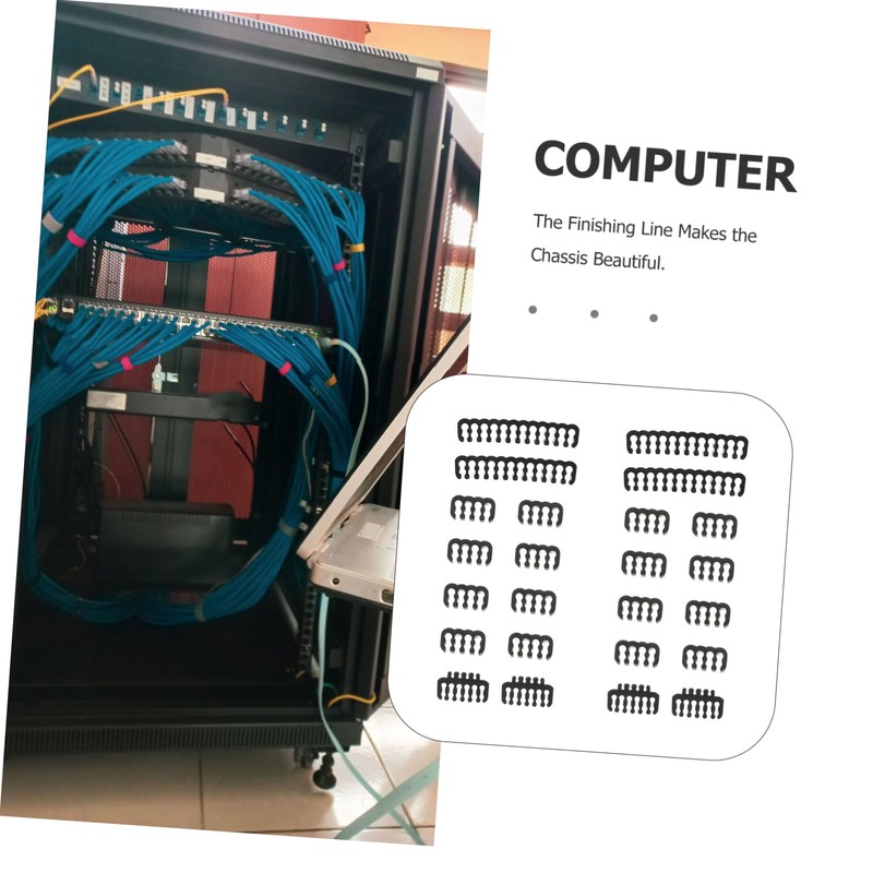 FELTECHELECTR 24pcs Power Cord Organiser Wire Comb Cable Management Hide