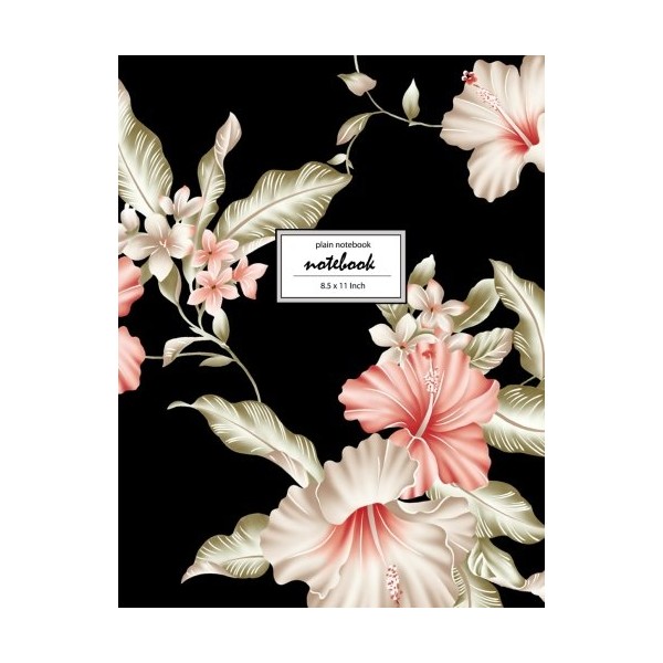 Notebook: Unruled/Unlined/Plain Notebook/Sketchbook - (8.5 x 11 inches) Large -