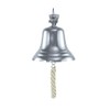 NKlaus 11845 Ship Bell Brass Silver with Wall Bracket and