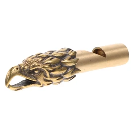 BESPORTBLE Brass Whistle Keychain Mini Outdoor Survival Whistle for Referees Teachers Emergencies Loud Crisp Sound Pendant Design for Outdoor Activities