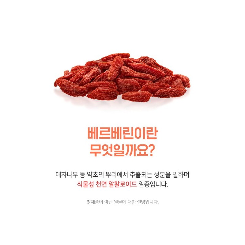 참굿즈 베르베린 매자나무열매 정 60정 1통 / Berberine 버베린 버버린
