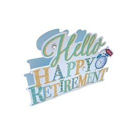 Paper Dazzle Happy Retirement 3D Greeting Card Glitter Finished PDZ042