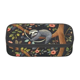 Yrebyou Sloth Pencil Case Big Capacity Pencil Pouch Cute Pen Case Organizer Multi-Functional Lightweight for Office College
