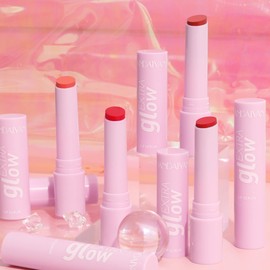 Glow Lip Gloss Lip Tint,Hydrating Lip Balm Plumping Moisturizing Lip Balm For Dry Cracked Lips Moisture Super Nourishing & Colour+Care Shine Lip Plumper,Tinted Lip Balm Non-Sticky Jelly Lipstick(06#)