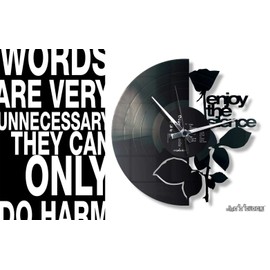 DISCOCLOCK - Enjoy The Silence Clock on 100% Recycled Vinyl Record Gift for All Fans Silent Clock Easy to Hang (Custom Dial)