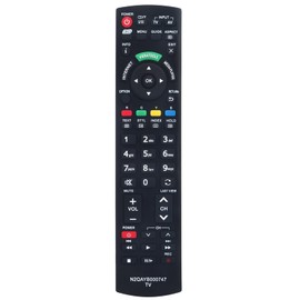N2QAYB000747 Replacement Remote fit for Panasonic TV TH-L42ET5A TH-L47ET5A TH-L55ET5A TH-L42ET5Z TH-L47ET5Z TH-L55ET5Z TH-P50UT50A TH-P50XT50A TH-P60UT50A TH-P65UT50A THP42UT50Z THP50UT50Z THP55UT50A