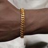 SIMPLÍ BASIC Flat Smooth Curb Chain Bracelet (Stainless Steel, 18K