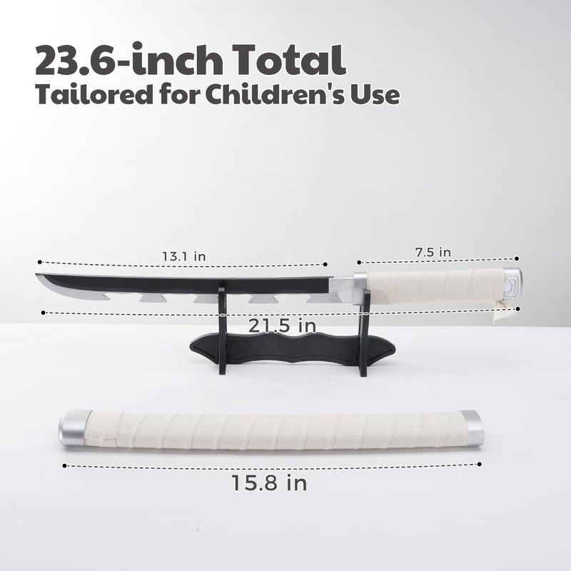 Zisu Demon Slayer Sword - 23.6" Short Cosplay Katana Replica