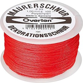 Overmann 002301000301000AA Mason's Lacing Cord of Polyethylene, Red, 50 m
