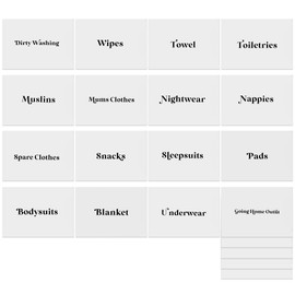 Kssvzz 20Pcs Maternity Hospital Bag Organiser Pouches, 48 * 28cm Hospital Bag Maternity Essentials Labelled, Reusable Maternity Bags with Ziplock for Mum and Baby