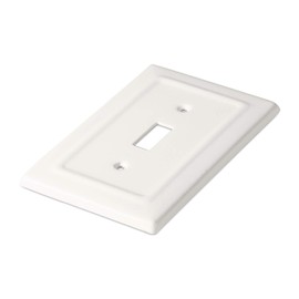 Monarch Abode 19051 Architectural Single Wall Switch Plate, 1-Gang, Classic White