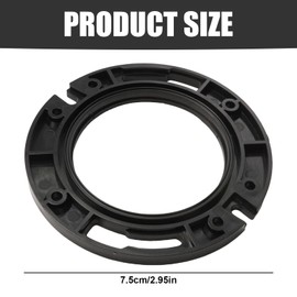 Newnessai Toilet Flange with Wax Ring, Replacement Kit Includes Bolts PVC Toilet Flange Repair Kit, Replace for 3" or 4" Pipes Toilet Install and Repair