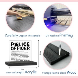 Police Officer Gifts for Women, Men, Him, Her, Police Officer Thank You Gifts, Police Officer Appreciation Christmas Birthday Policeman Police Academy Graduation Gifts Signs Plaque GBA58