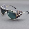 OSSAT Polarized sunglasses with side shields cowhide Shield wind proof