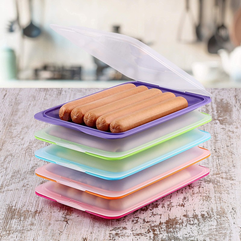 K&G High-Quality Set of 4 Stackable Storage Boxes for Sliced