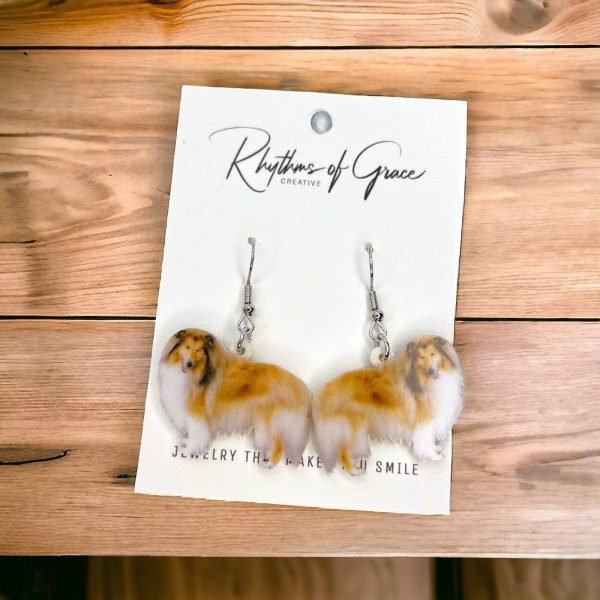 Collie Cuties: Adorable Dog Dangle Earrings for the Ultimate Dog