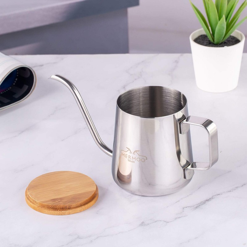 MERMOO YILAN Pour Over Kettle 350ml Stainless Steel Gooseneck Coffee