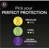 U by Kotex Absorbent Pantiliners, Long, Individually Wrapped, Unscented, New