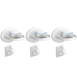 Deco Gear Wall Mount Shelf Stand for Google Home, Smart Speaker & IP cam (White)(3 Pack)