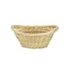 Small oval natural willow heavy rimmed laundry basket (UW-8802A)