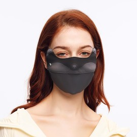 OHGOLF UV Face Cover UPF 50+ Women Breathable Summer Face Covering Eye Protection Sunscreen Mask Dog Print