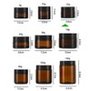 Amber Glass Jars with Lids,12Pcs Travel Size Containers Jars Leak