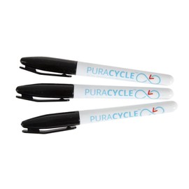 PuraCycle FB284 Non-Toxic Marker Pens Black 3 Pack