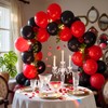 LYNSP Red and Black Balloons 12 Inch 100 Pack Red