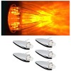 ECOTRIC 5PCS 17 LED Chrome Clear Torpedo Cab Marker Roof