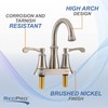 RecPro RV Bathroom Faucet Tall Spout Brushed Nickel with Drain