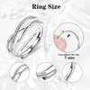 ALEXCRAFT Sterling Silver Rings for Women Men, 925 Sterling Silver