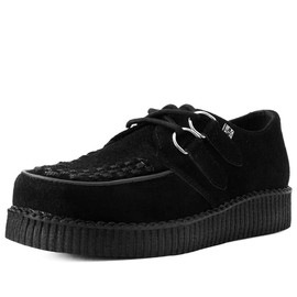 T.U.K. Leather Viva Low Creeper - Men's & Women's Shoes, Black (Black Suede)