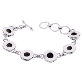 Solid 925 Sterling Silver Bracelet For Womens Black Onyx Bracelet Sterling Silver Bracelet Bezel Set Gemstone Handmade Bracelet