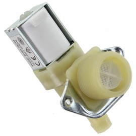 SPARES2GO Electric Water Fill Single Inlet Solenoid Valve for Bosch Dishwasher (3/4" 14mm 90º) (Fitment List D)