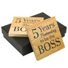 5th Anniversary Solid Oak Coaster Set in Presentation Box. Great