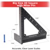GOINGMAKE Big Carpenter Square 6x7.5 Inch Hole Scribing Ruler 3D